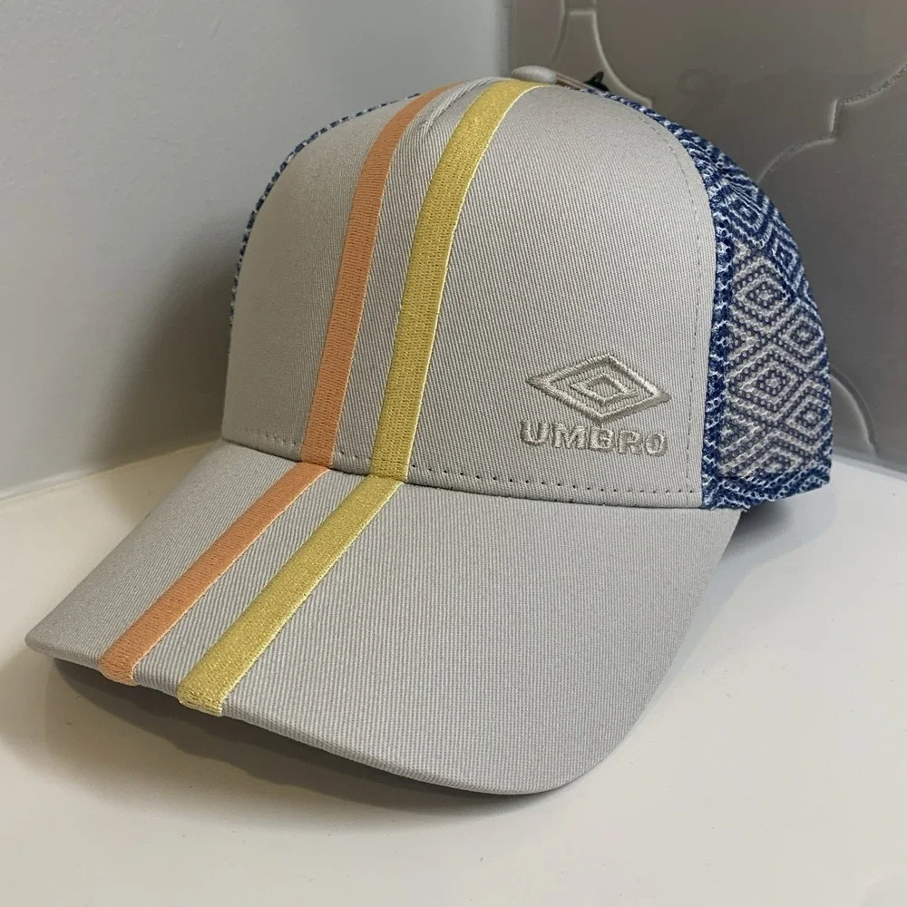 Umbro Monogram Gray Adjustable Trucker Snapback Hat Cap OSFM